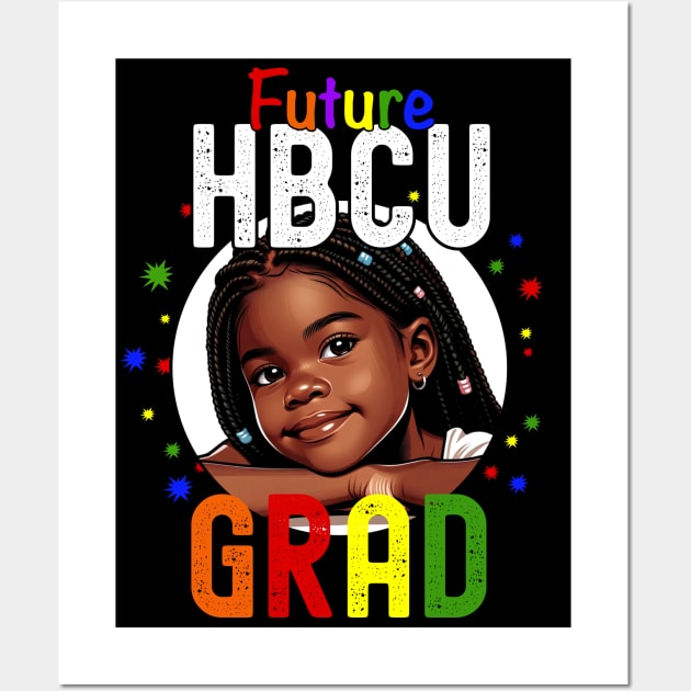 Future HBCU Grad Little Black Girl Youth Wall Art by blackartmattersshop